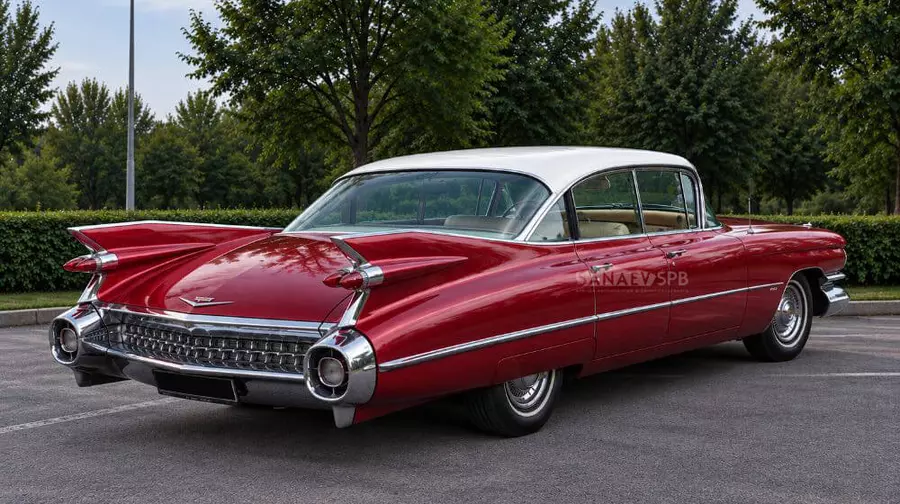 Cadillac Deville (седан красный)